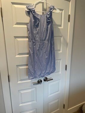 J. Crew Light Blue Ruffled Mini Dress